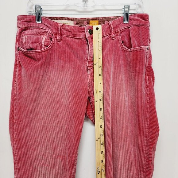 Picaro Corduroy pants Skinny The Letterpress Womens Red With Ankle Zippers SZ 29 - Picture 16 of 16
